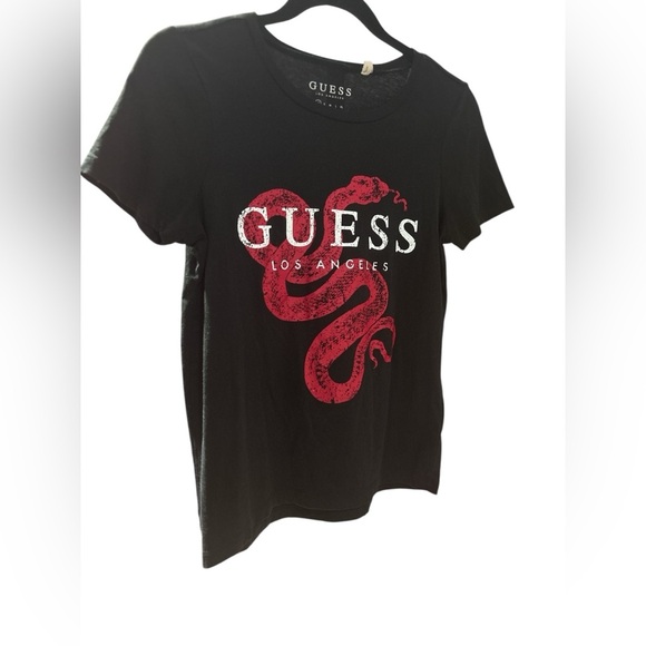 Guess Black Tee with Red Snake Graphic - Picture 3 of 3